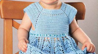 Картинка по теме - как связать платье на девочку до года
