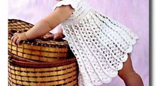 Картинка по теме - как связать крючком детский сарафан