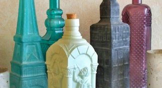 Картинка по теме - как украсить стеклянную бутылку