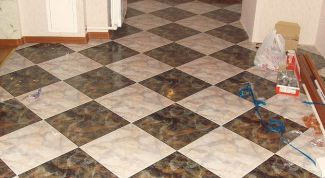 Картинка по теме - как положить кафель на деревянный пол