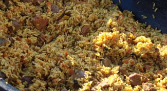 Картинка по теме - как готовить плов в казане