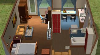 Картинка по теме - как поставить мебель в однокомнатной квартире