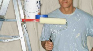 Картинка по теме - как побелить потолок валиком