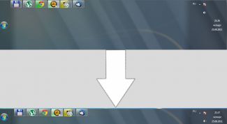 Картинка по теме - как опустить вниз панель задач