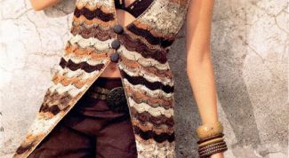 Картинка по теме - как связать длинный жилет