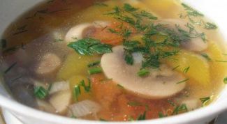 Картинка по теме - как сварить грибной суп с молодым картофелем и клецками