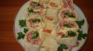 Картинка по теме - как приготовить лаваш с начинкой