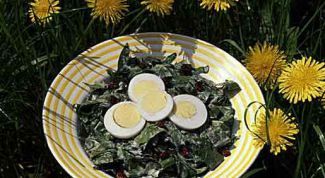 Картинка по теме - как приготовить салат с листьями одуванчика