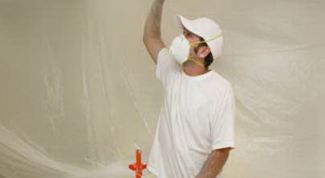 Картинка по теме - как удалить клей с потолка