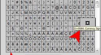 Картинка по теме - как узнать код символа