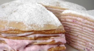 Картинка по теме - как сделать вишнево-банановый торт из блинов