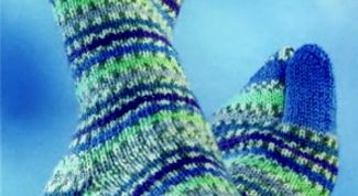 Картинка по теме - как закончить вязать носок