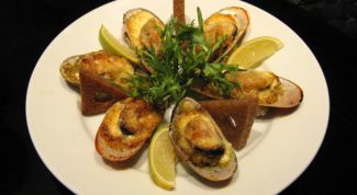 Картинка по теме - как приготовить мидии в раковине
