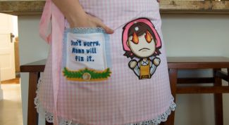 Картинка по теме - как сшить фартук кухонный