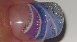 Картинка по теме - как наносить блёстки на гель