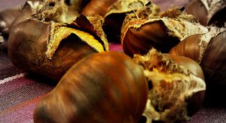 Картинка по теме - как чистить каштаны