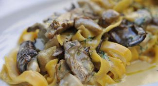 Картинка по теме - как приготовить лапшу с грибами