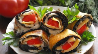 Картинка по теме - как приготовить рулетики из баклажанов