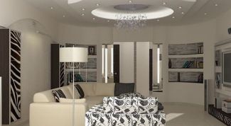 Картинка по теме - как выбрать люстру для натяжного потолка