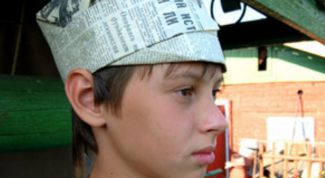 Картинка по теме - как сложить шапку из бумаги