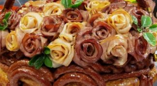 Картинка по теме - как сделать розочки из колбасы