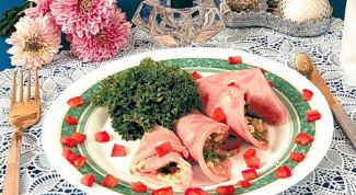 Картинка по теме - как приготовить рулетики с ветчиной