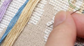 Картинка по теме - как делать крест в вышивке