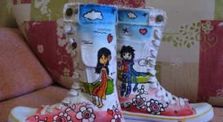 Картинка по теме - как покрасить белые сапоги