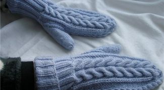 Картинка по теме - как вязать варежки спицами