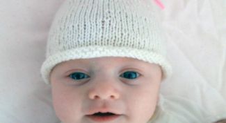 Картинка по теме - как связать шапочку для новорожденного спицами