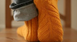 Картинка по теме - как вязать носки на круговых спицах