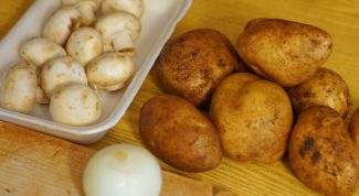 Картинка по теме - как быстро приготовить картофель с грибами