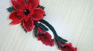 Картинка по теме - как сделать из бисера заколку в виде цветка