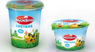 Сметана от фирмы "Вкуснотеево"