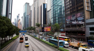 Высокотехнологичный город, как будто из будущего