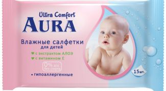 Влажные салфетки Aura, не подходят для нежной детской кожи