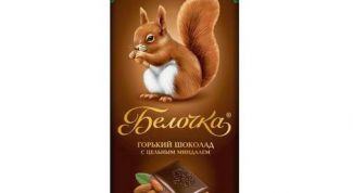 Горький шоколад "Белочка" с цельным миндалем