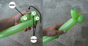 Как сделать из шарика собачку пошаговая инструкция картинка