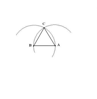Как нарисовать биссектрису треугольника с помощью циркуля