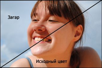 Как сделать кожу в фотошопе загорелой