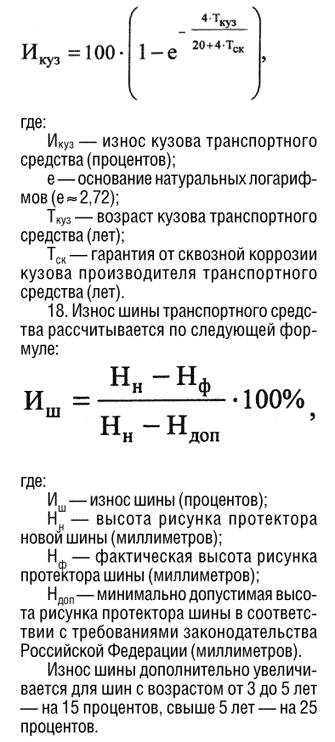 Коэффициент износа авто