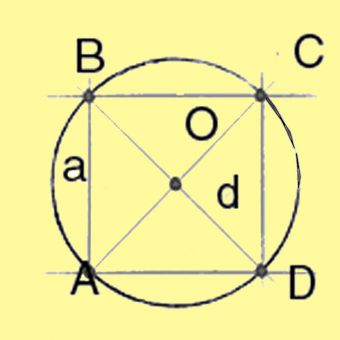 Описанная окружность чертеж