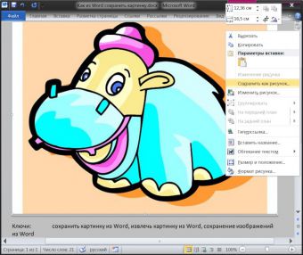 Как из ворда извлечь картинку и сохранить