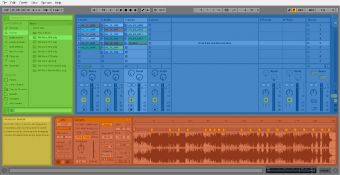 Блоки главного экрана Ableton Live 9