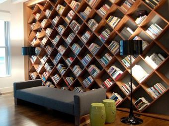 Книжные полки в интерьере гостиной лучшие идеи