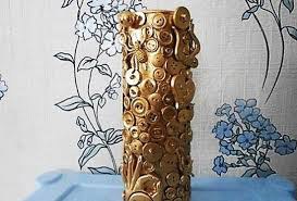 Ваза из трубы от линолеума: напольные изделия