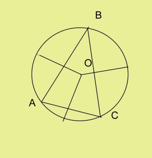 Как нарисовать вписанный треугольник