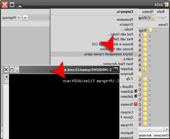 Как запустить avz через командную строку
