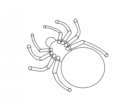 Нарисовать паука для детей легко