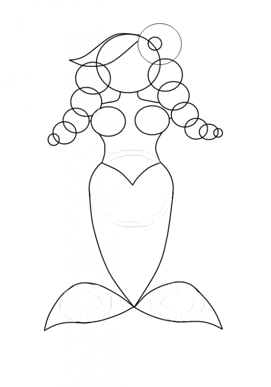 Как нарисовать русалку поэтапно легко